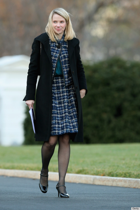 WASHINGTON, DC - NOVEMBER 28:  Yahoo! President and CEO Marissa Mayer arrives at the White House for a meeting with President Barack Obama and other business leaders November 28, 2012 in Washington, DC. According to the White House, the American business executives met with Obama to discuss economic growth and deficit reduction.  (Photo by Chip Somodevilla/Getty Images)